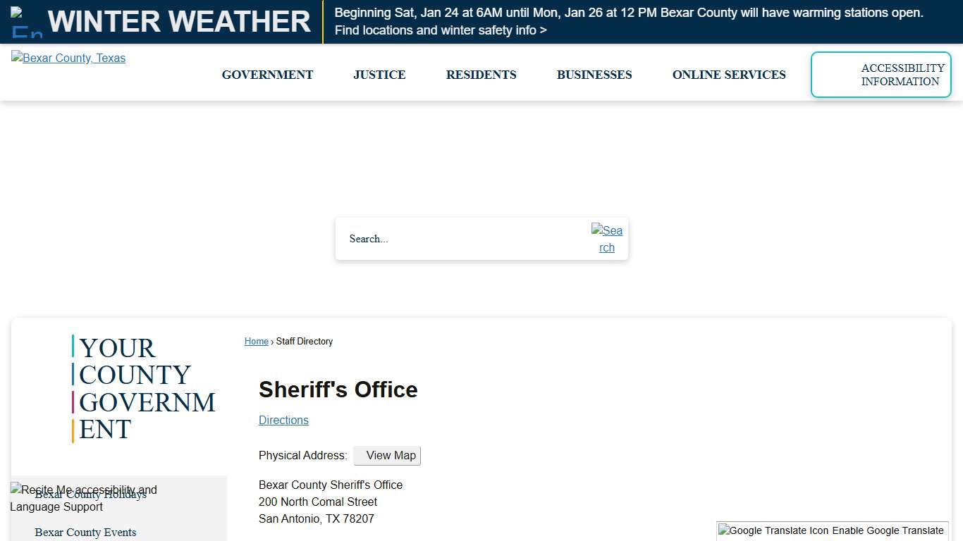 Staff Directory • Sheriff's Office