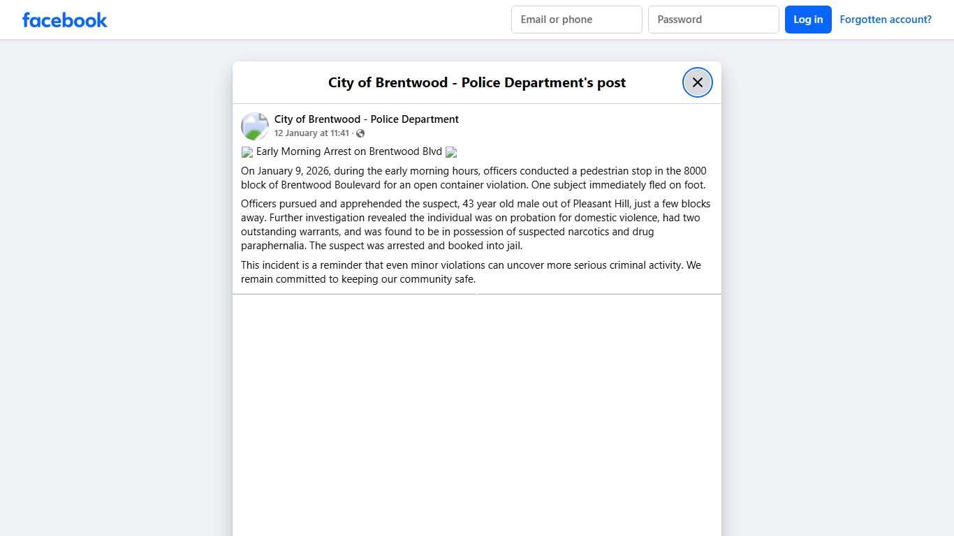 🚔 Early Morning... - City of Brentwood - Police Department Facebook